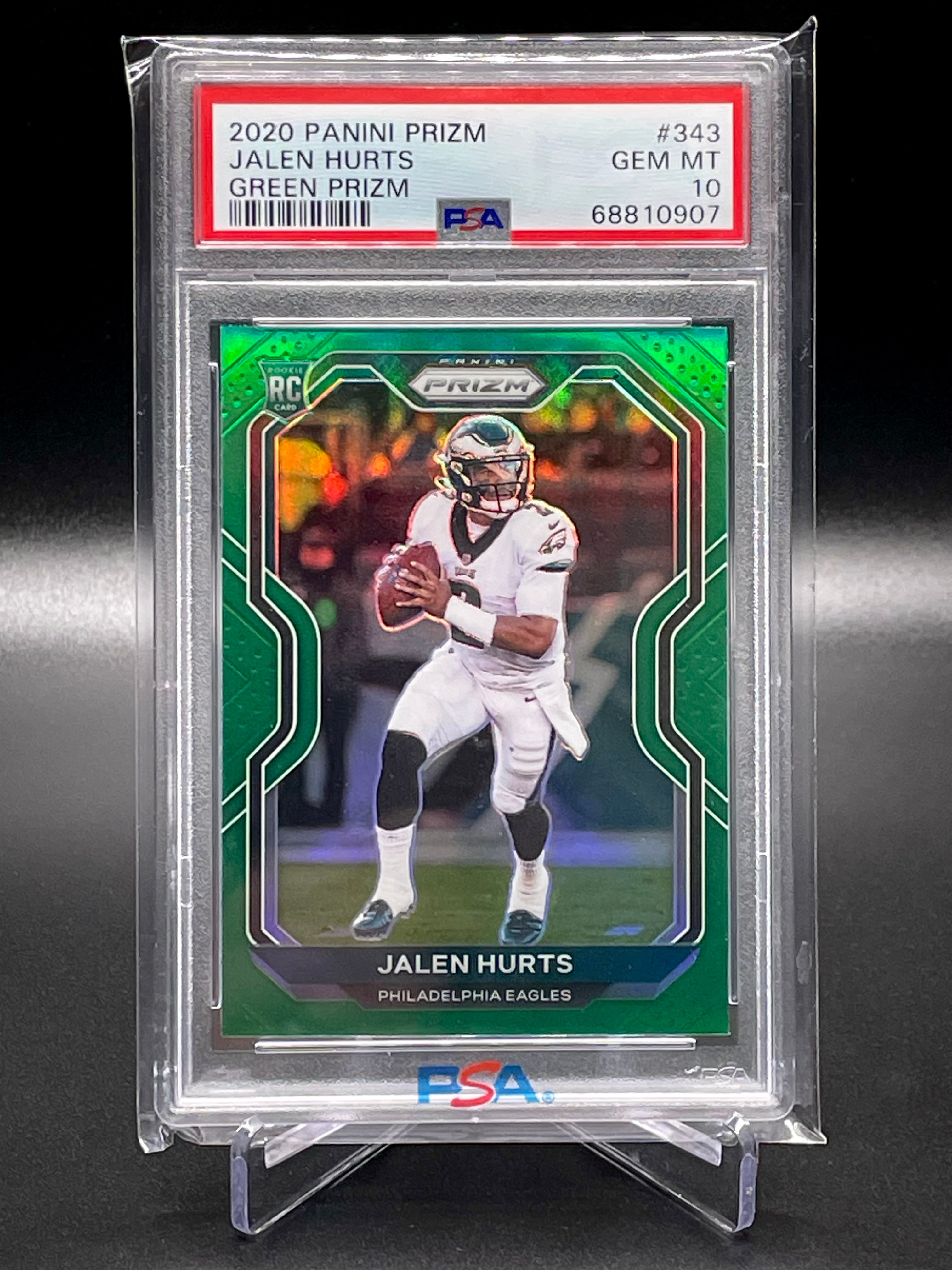 Jalen Hurts - 2020 Panini Prizm - Green Parallel - PSA 10