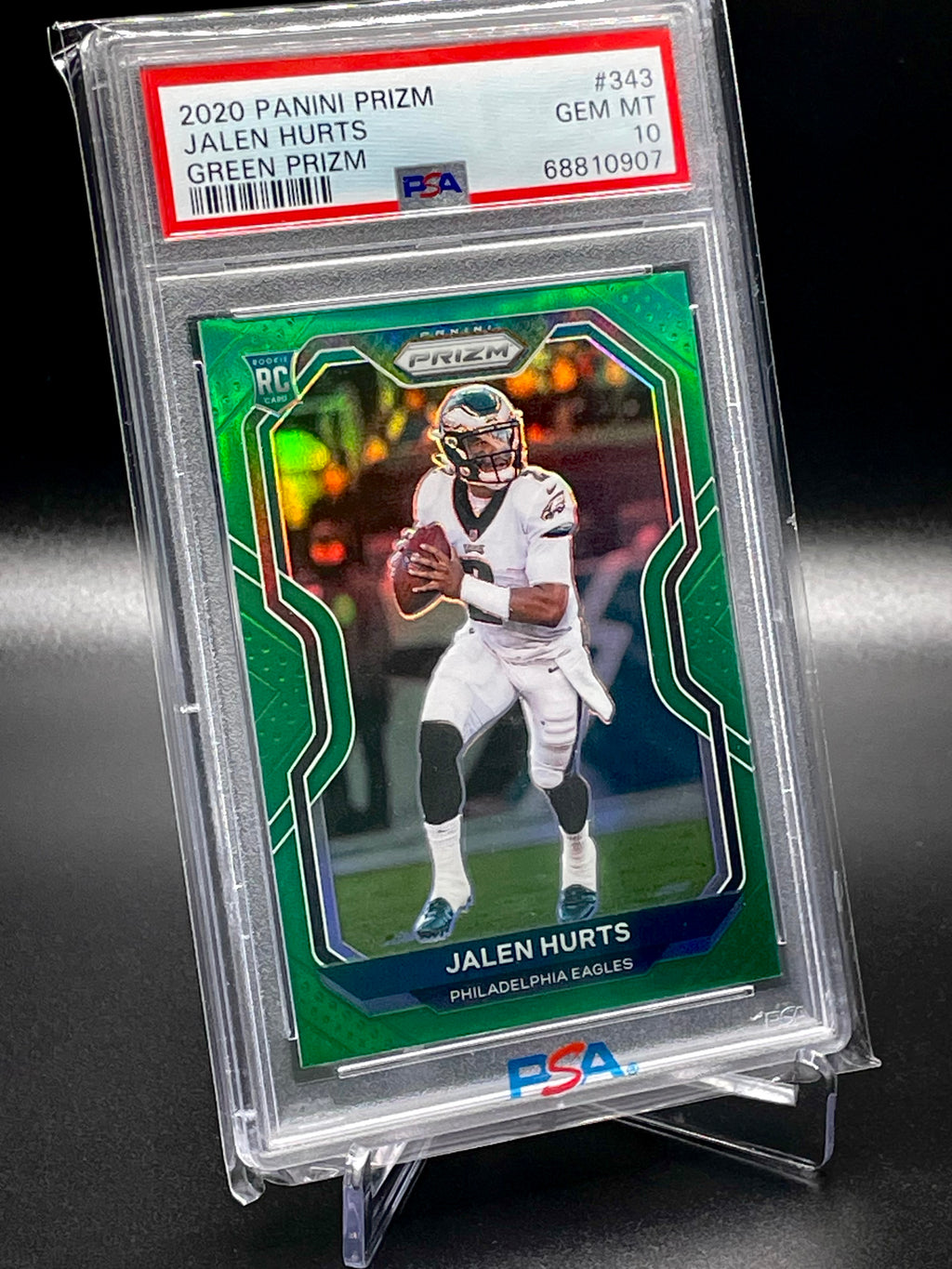 Jalen Hurts - 2020 Panini Prizm - Green Parallel - PSA 10