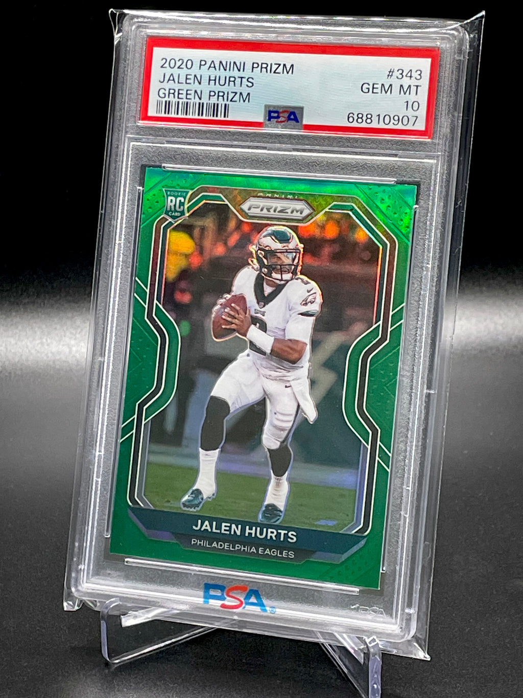 Jalen Hurts - 2020 Panini Prizm - Green Parallel - PSA 10