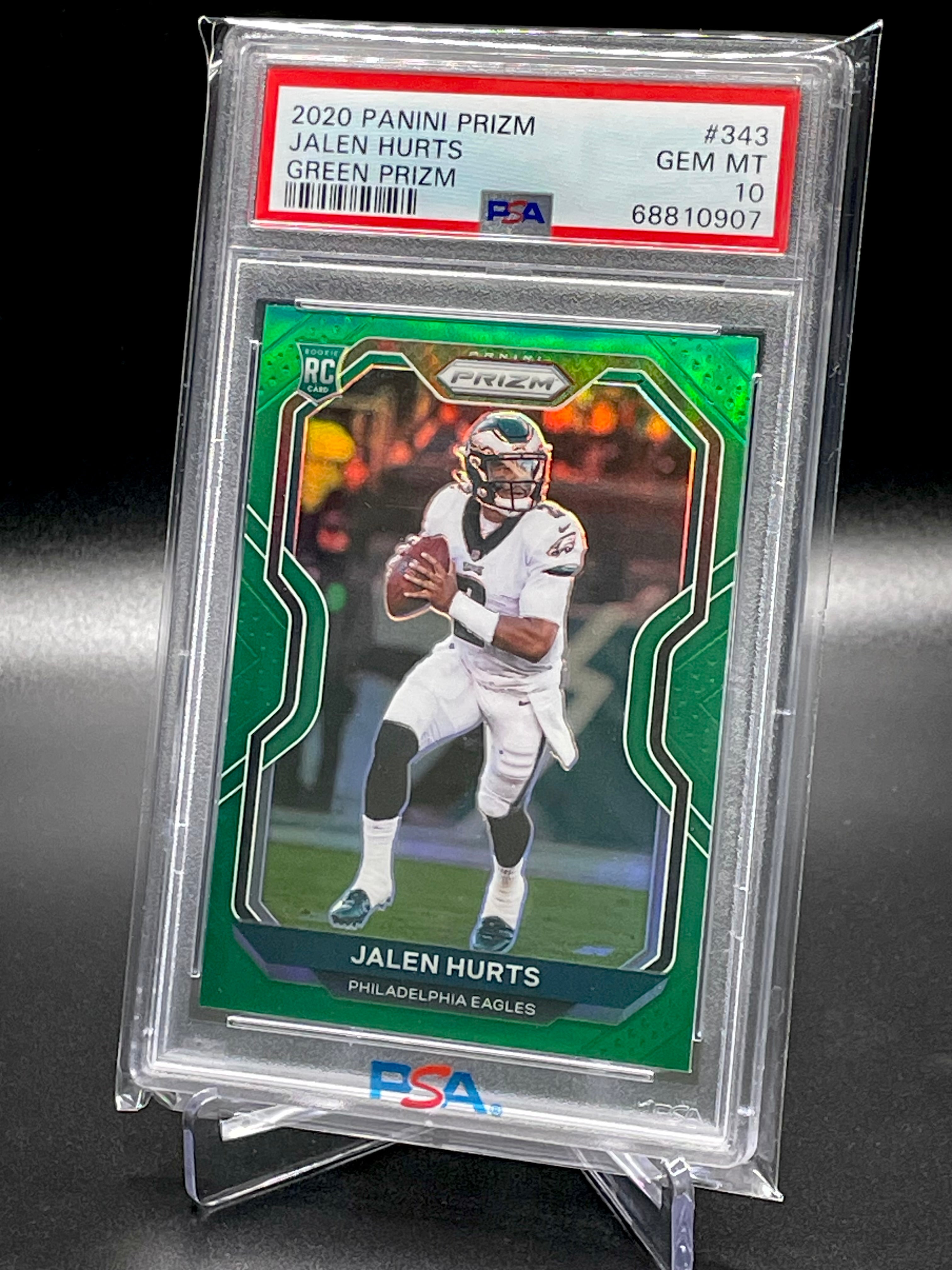 Jalen Hurts - 2020 Panini Prizm - Green Parallel - PSA 10