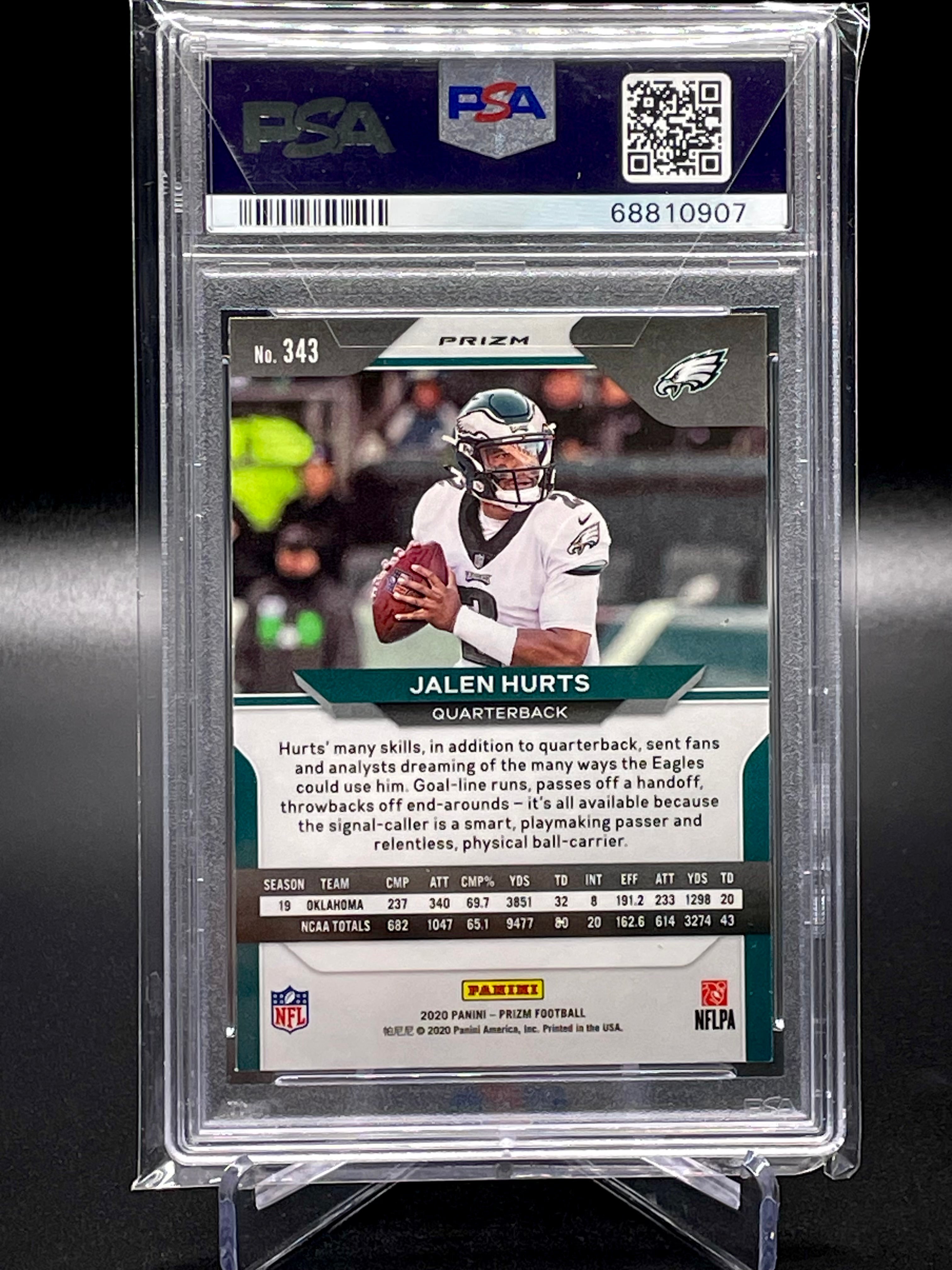 Jalen Hurts - 2020 Panini Prizm - Green Parallel - PSA 10