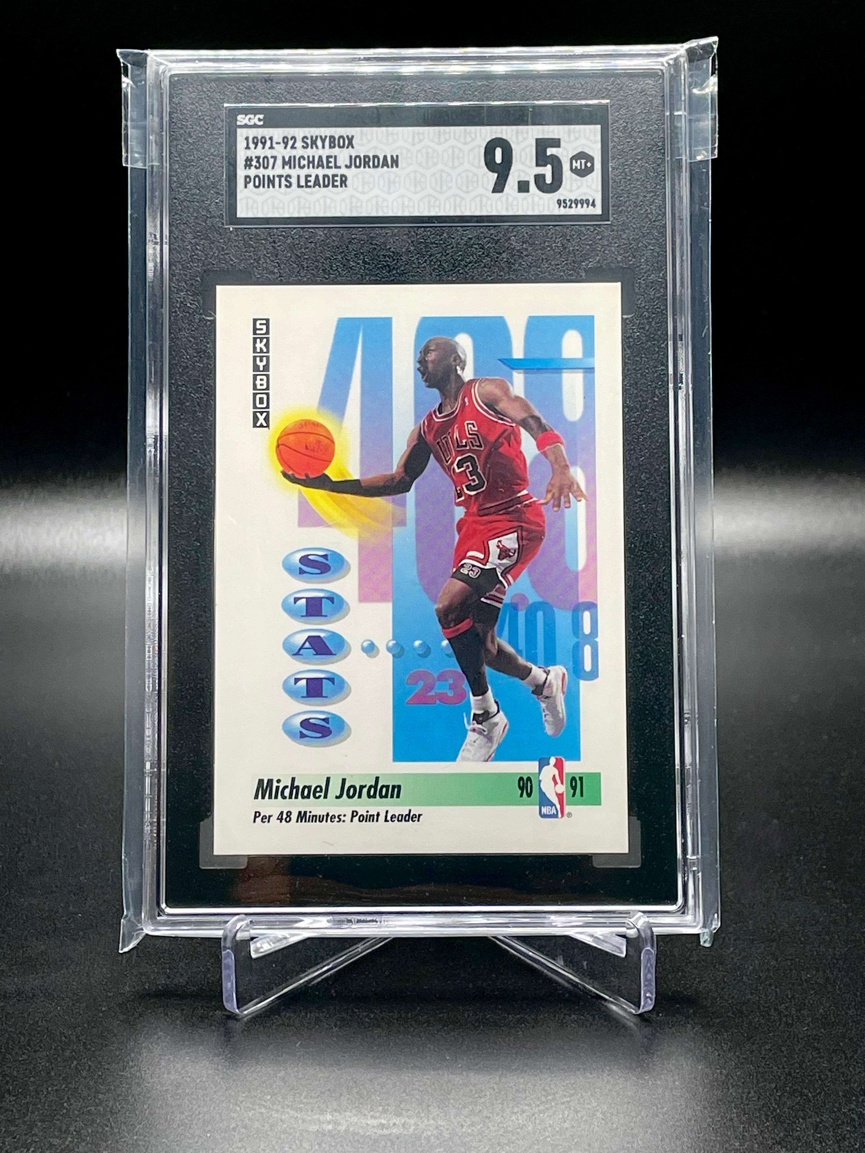 Michael Jordan - 1991-92 Skybox - Points Leader - SGC 9.5