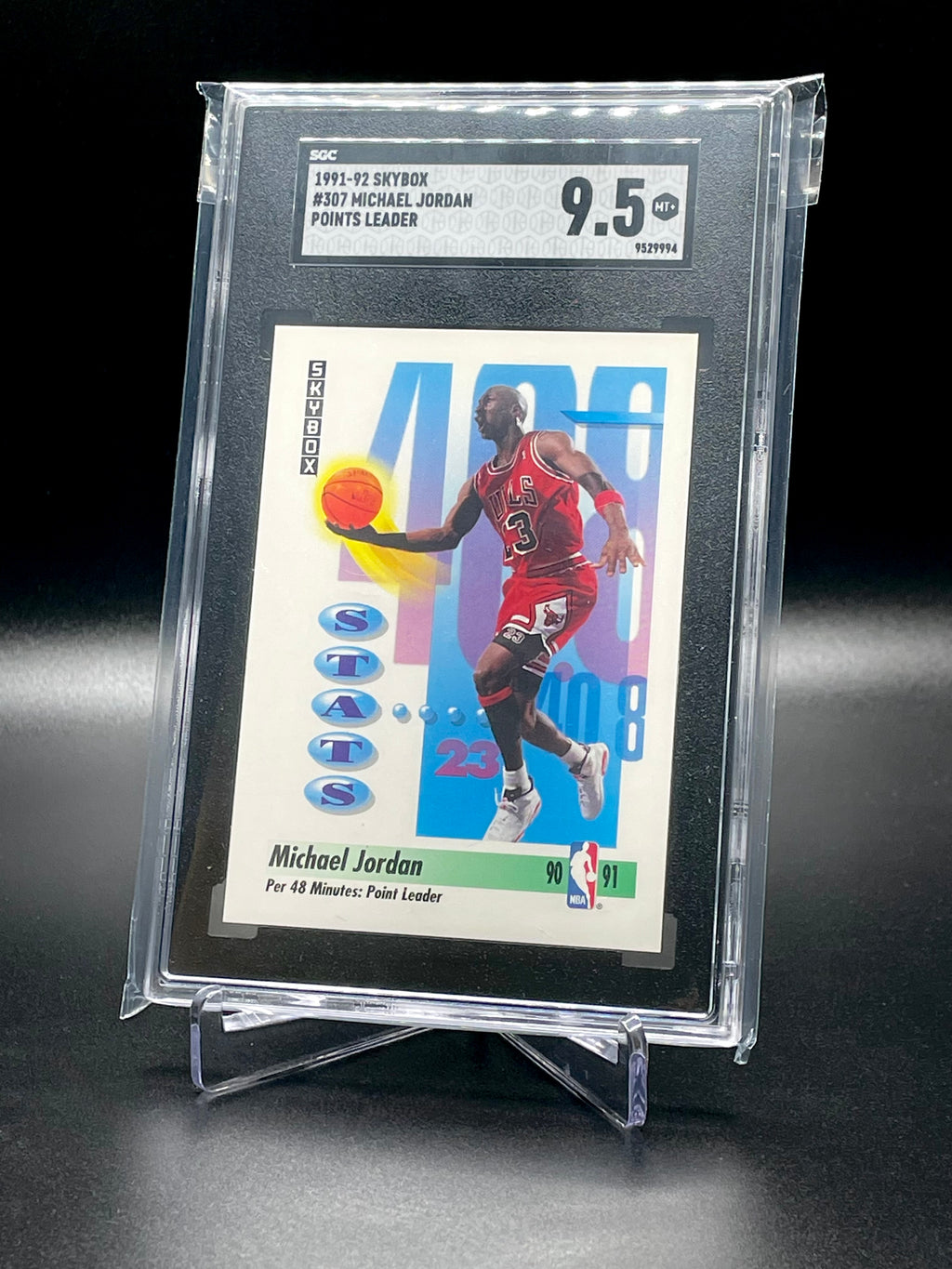 Michael Jordan - 1991-92 Skybox - Points Leader - SGC 9.5