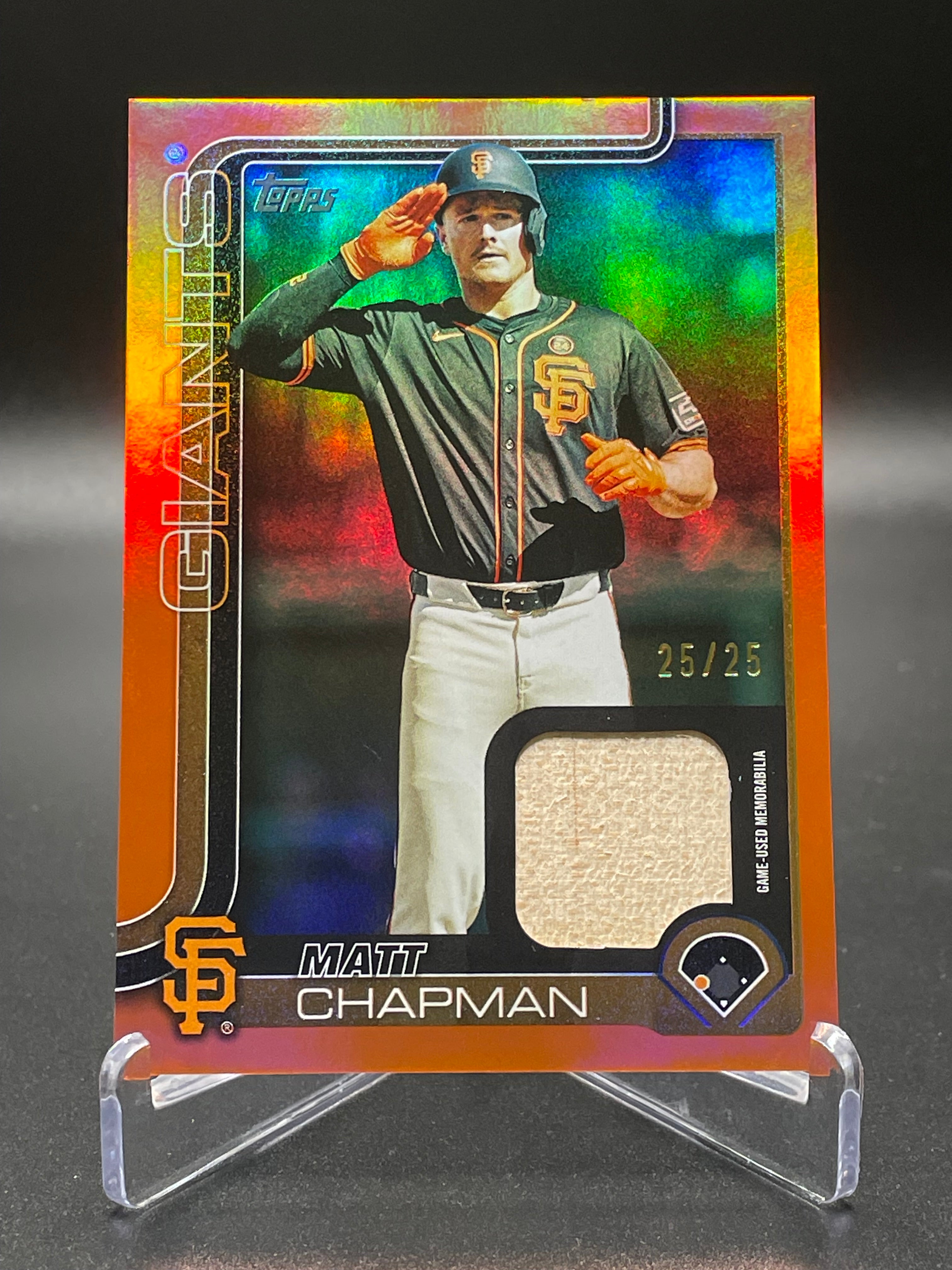Matt Chapman - 2025 Topps Series 1 - Orange Foil Relic /25