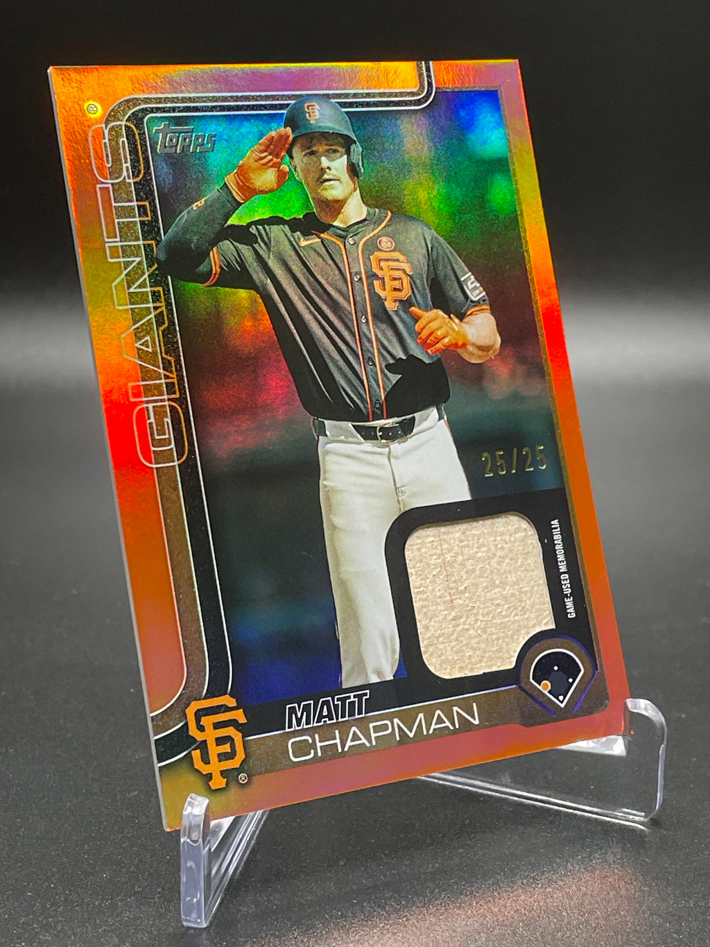 Matt Chapman - 2025 Topps Series 1 - Orange Foil Relic /25