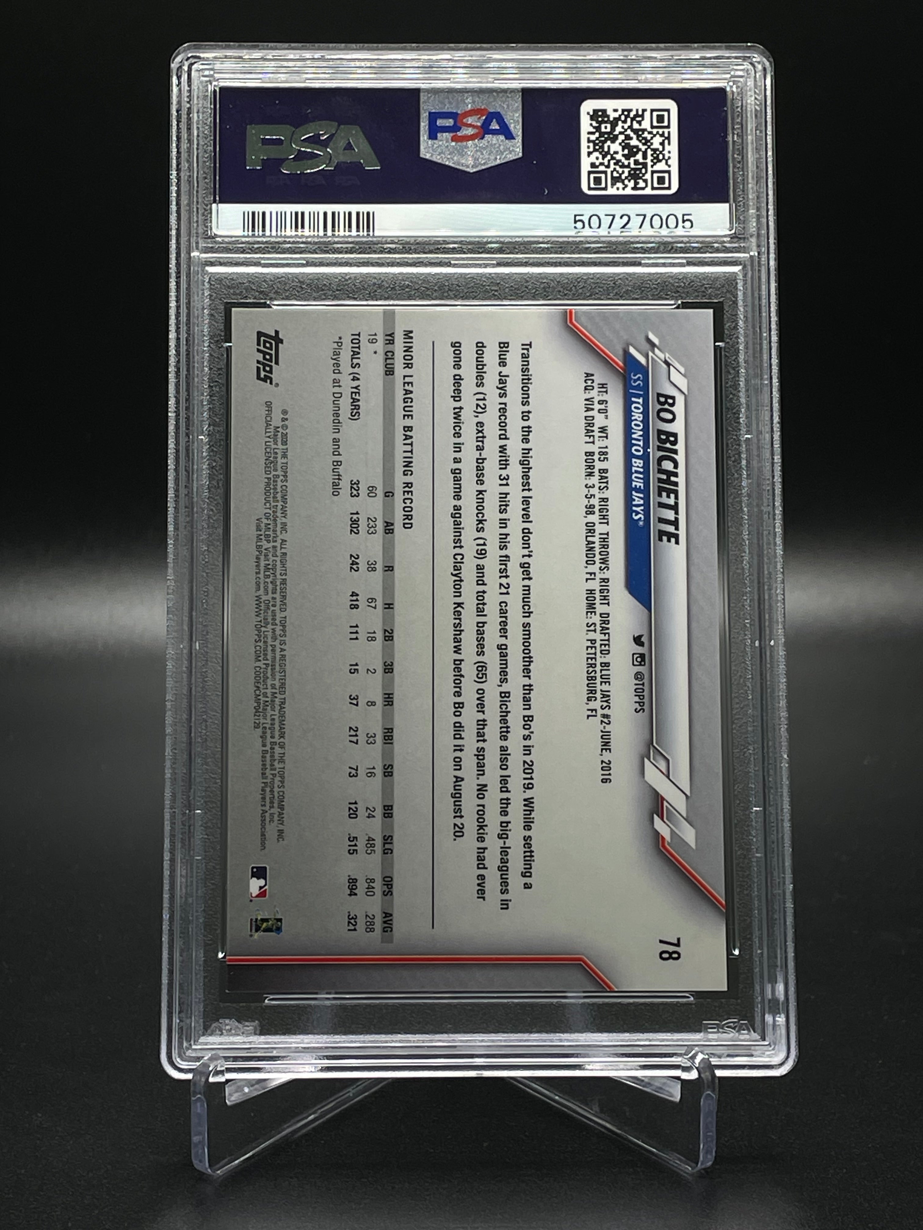 Bo Bichette - 2020 Topps 3D variation - PSA 9
