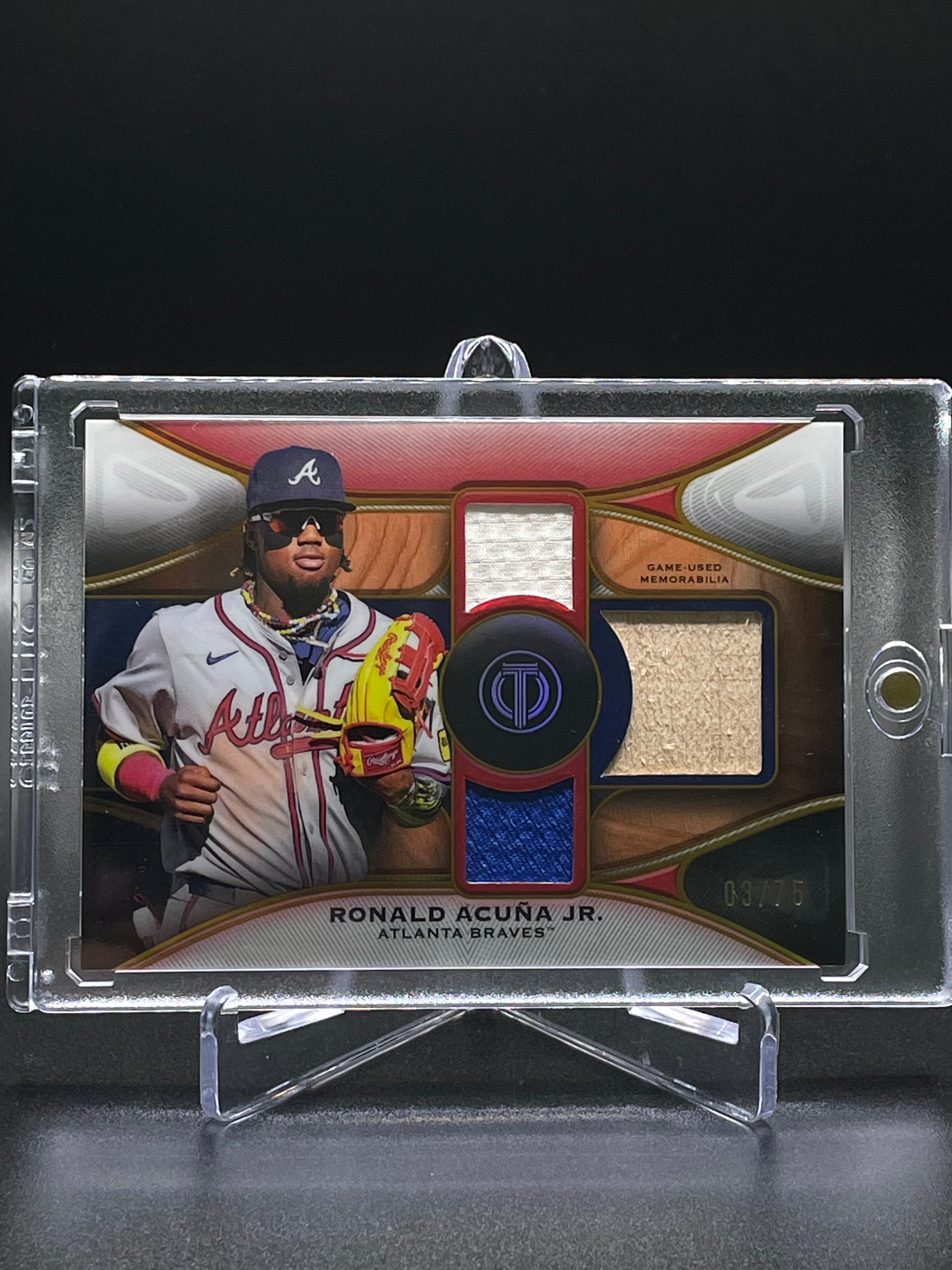 Ronald Acuña Jr. - 2025 Topps Tribute - Triple Relic Gold /75