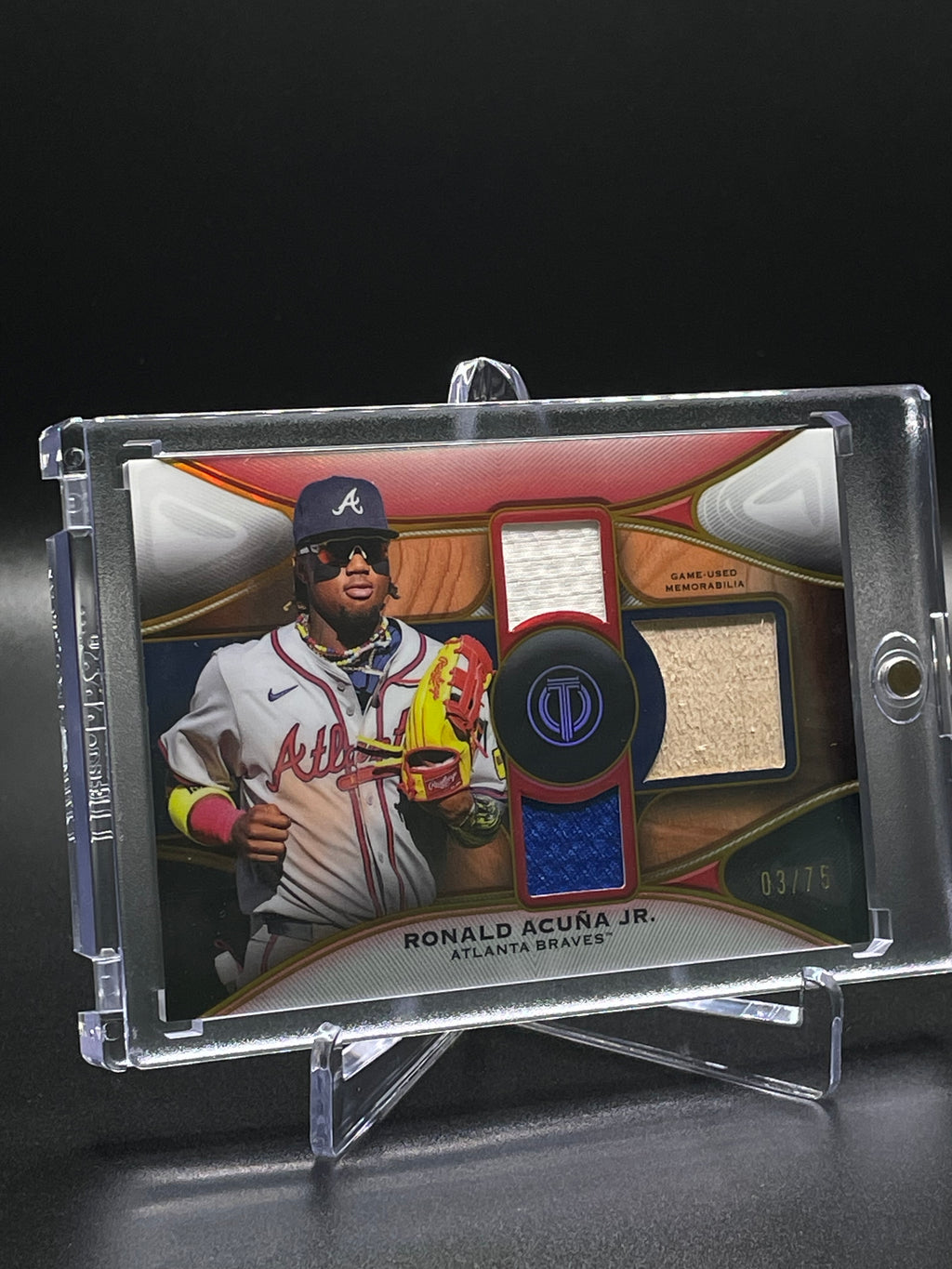 Ronald Acuña Jr. - 2025 Topps Tribute - Triple Relic Gold /75