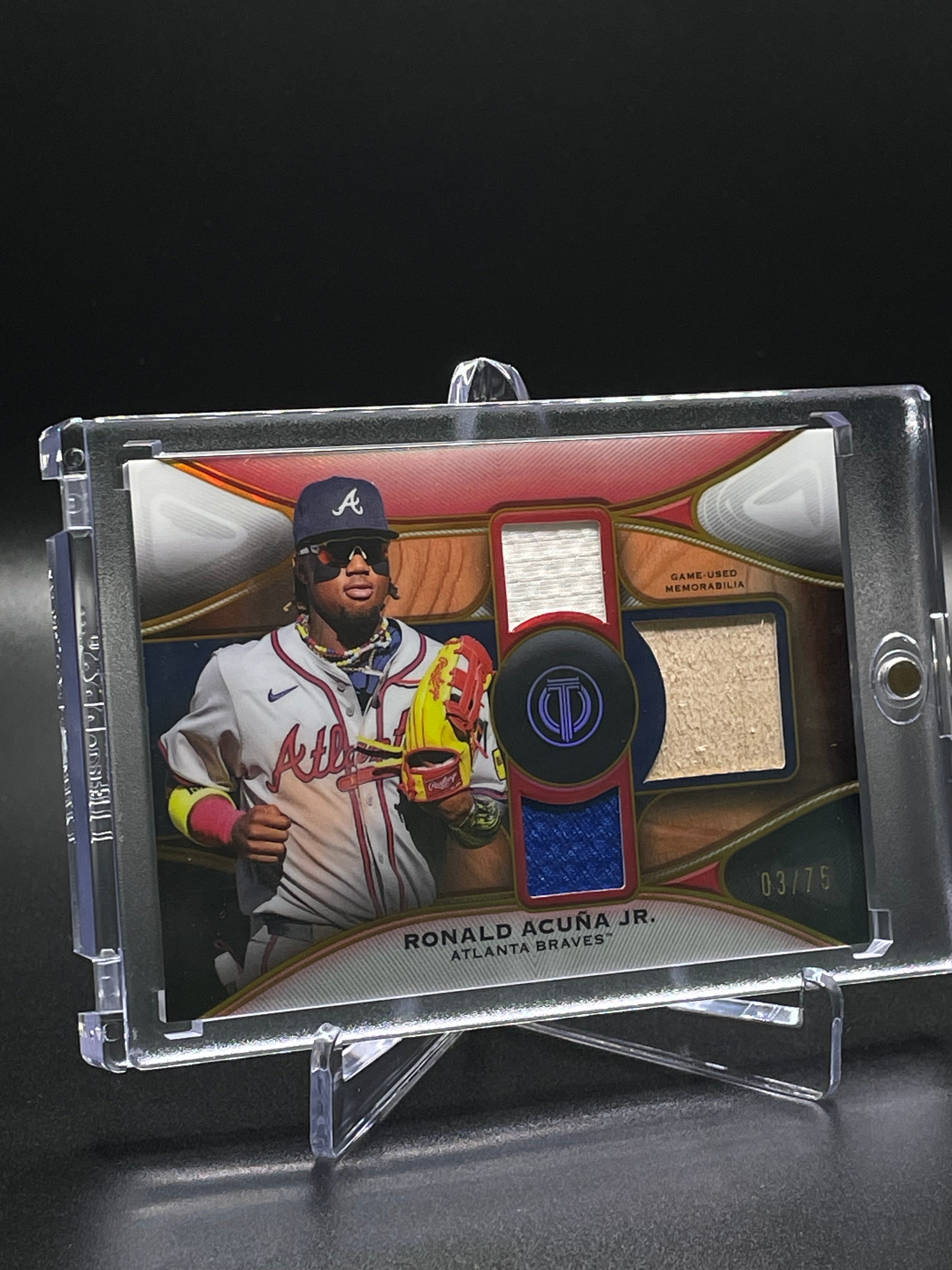 Ronald Acuña Jr. - 2025 Topps Tribute - Triple Relic Gold /75