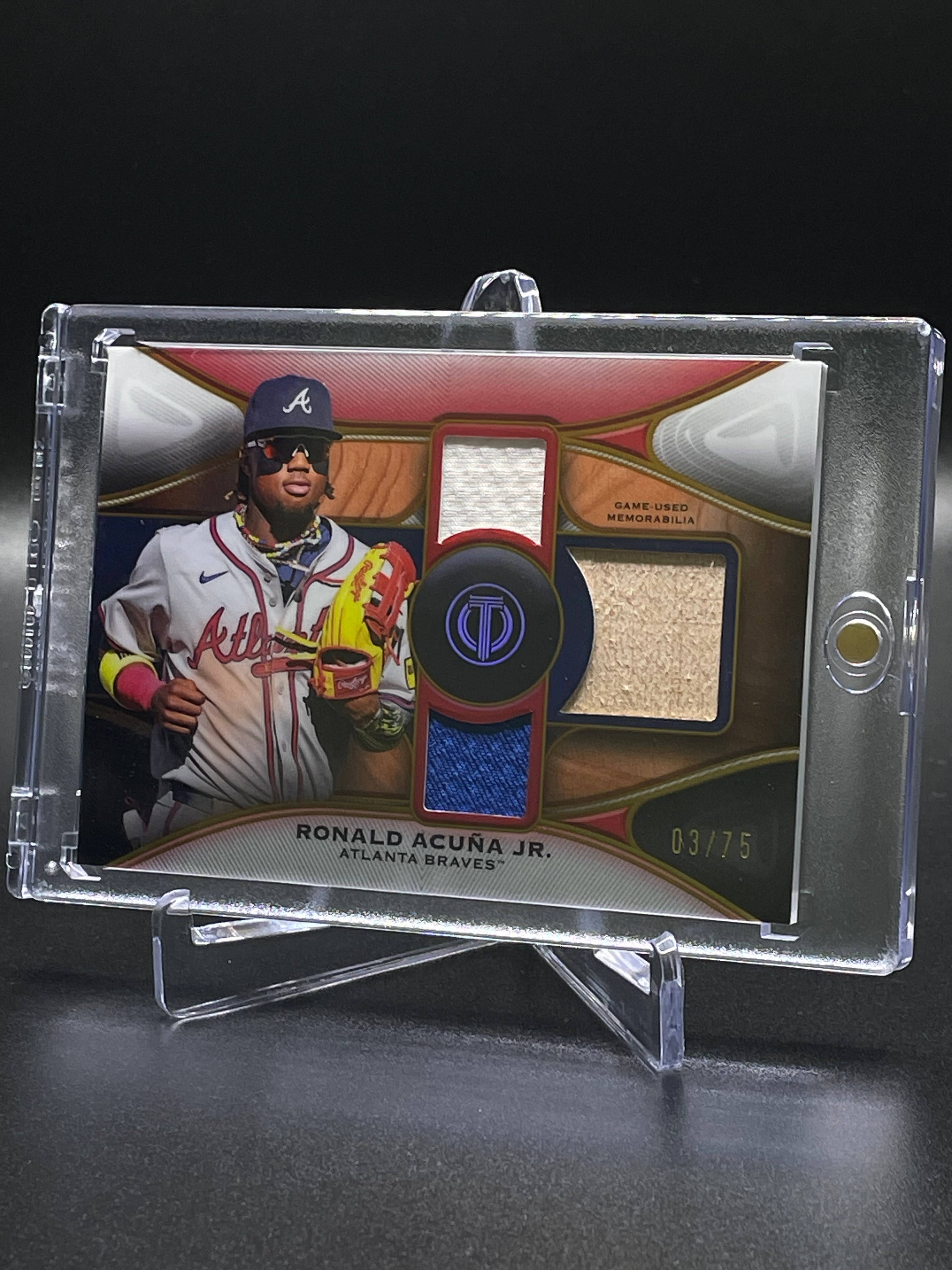 Ronald Acuña Jr. - 2025 Topps Tribute - Triple Relic Gold /75