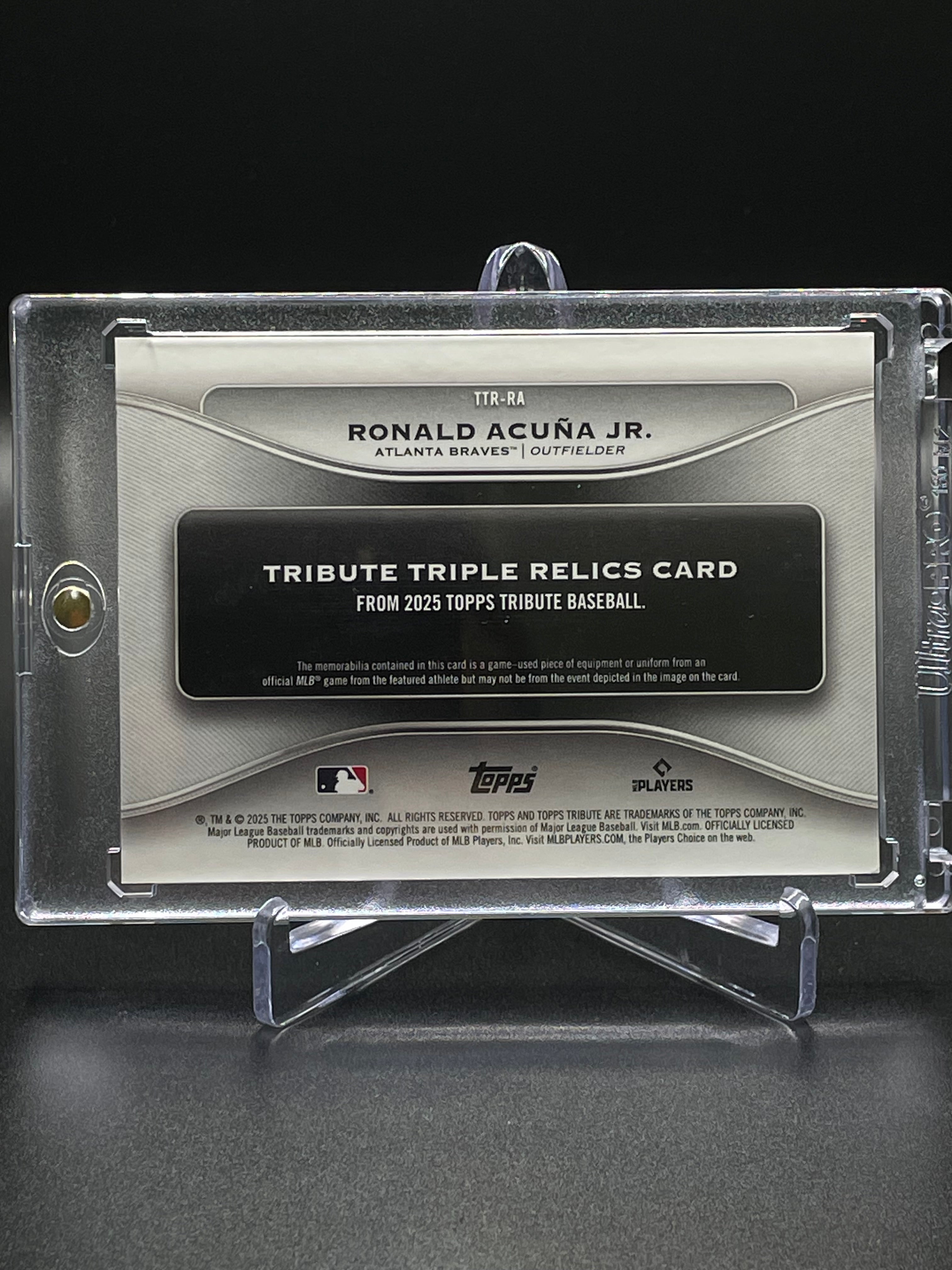 Ronald Acuña Jr. - 2025 Topps Tribute - Triple Relic Gold /75